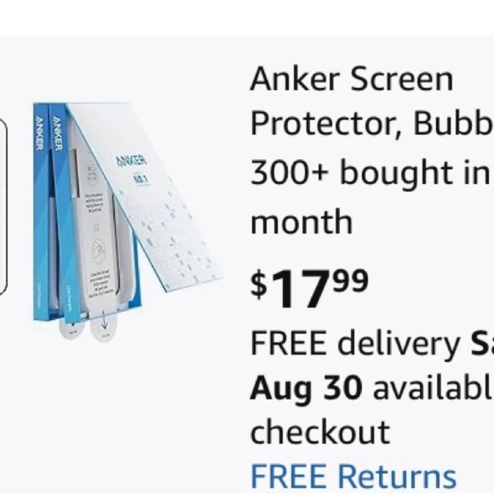 Anker ShieldX Glass Screen Protector for iPhone 16 Pro - Transparent
